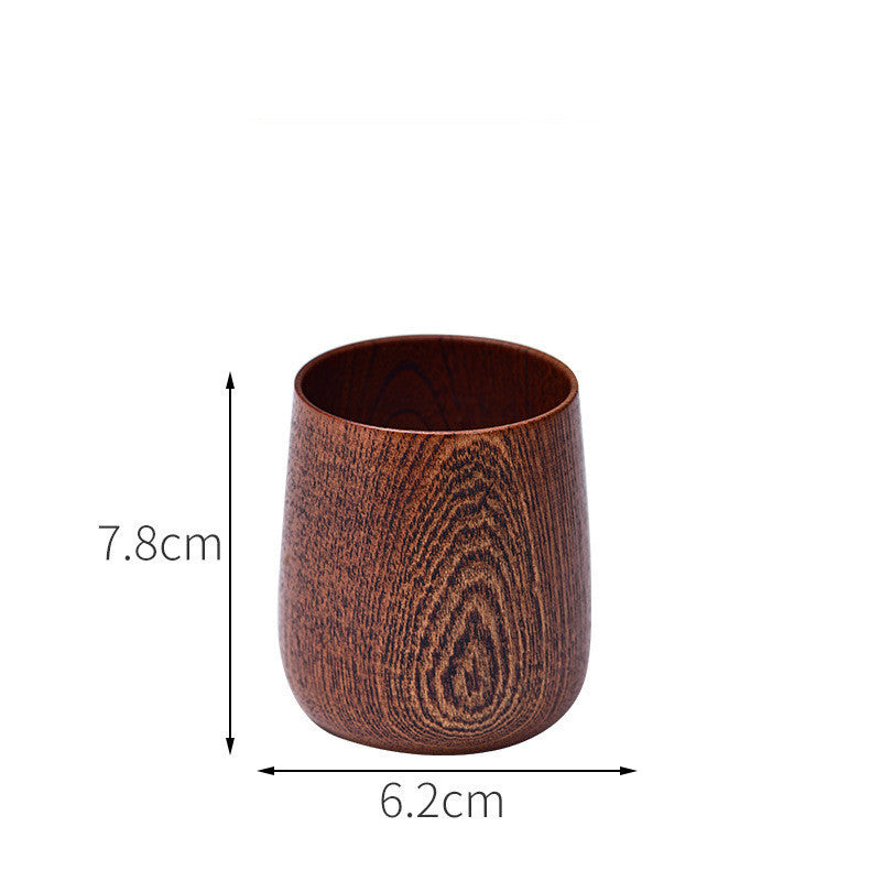 Eco-friendly Anti-scald Wooden Tea Cup Goblet