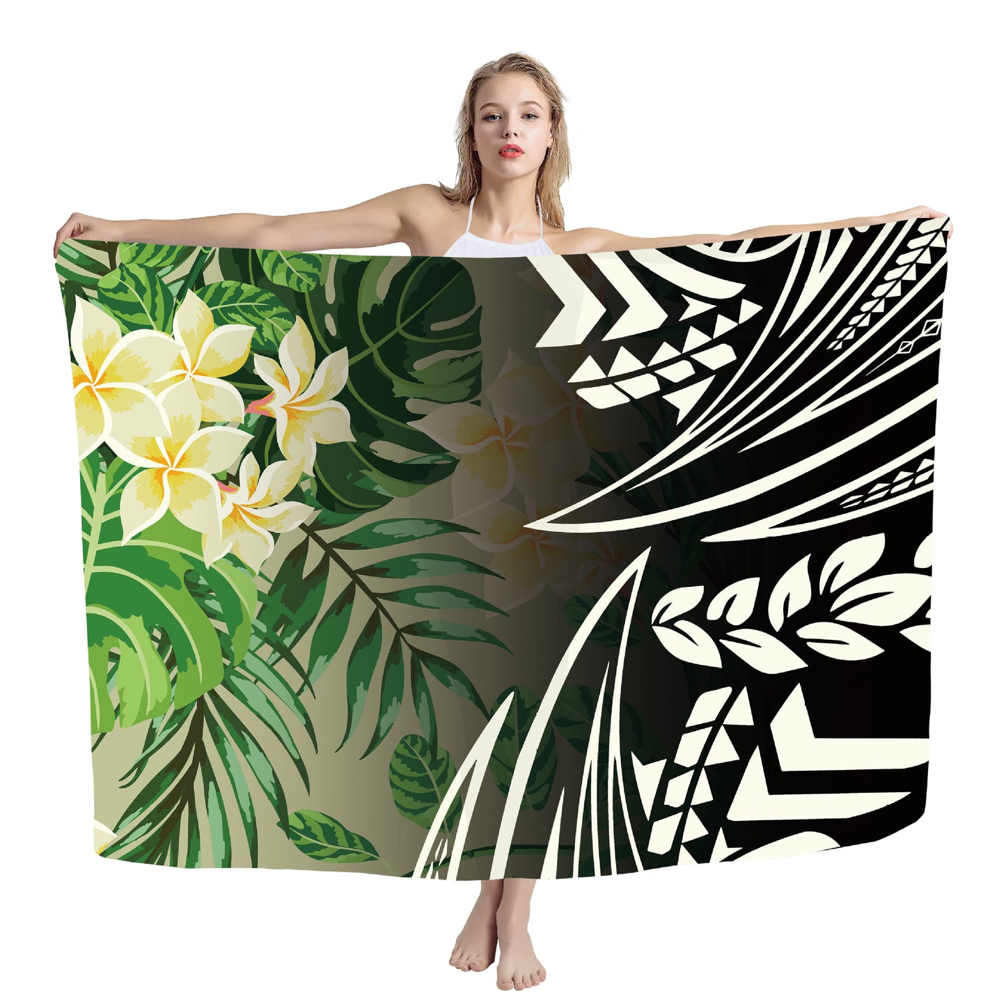 Cover Shawl Hawaiian Travel Beach Bath Towel Polynesian Seaside Quick-drying Wrap Yarn