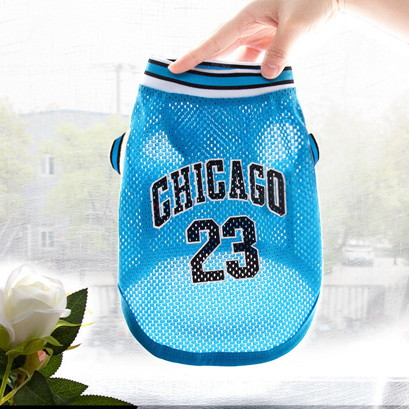 Pet Clothes Basketball Vest Large Mesh Summer Dog Clothes