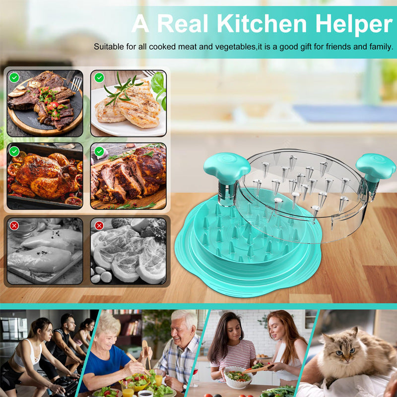 Chicken Shredder Chicken Shredder Tool Twist Stable Anti-Slip Meat Shredder Tool Twist Ergonomic Handle Meat Grinder Dishwasher-safe Transparent Lid Can Be Used As Pet Chicken Breast Separation