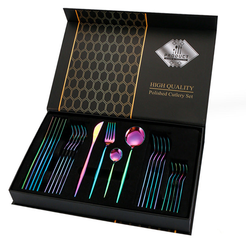 Gift Box Stainless Steel Tableware 24-piece Set