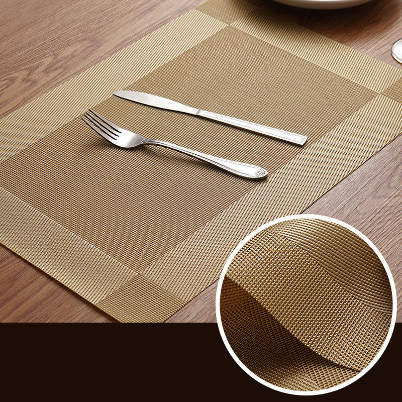 Pure Color Hotel Restaurant Heat Insulation Pad Non-Slip Dustproof Placemat Table