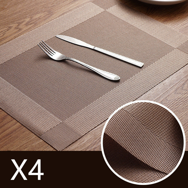 Pure Color Hotel Restaurant Heat Insulation Pad Non-Slip Dustproof Placemat Table