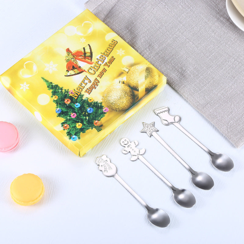 Cartoon spoon Christmas spoon gift cutlery set