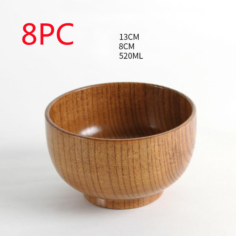 Japanese style natural jujube wooden bowl