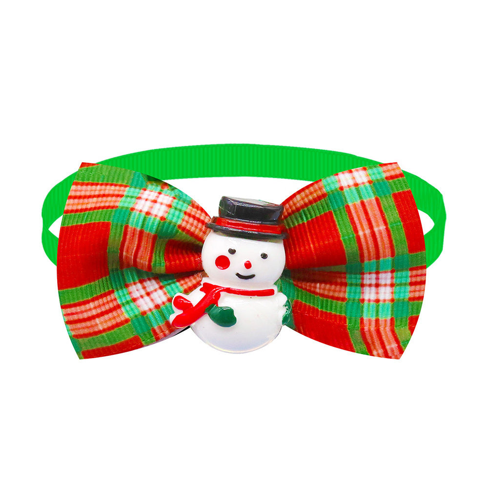 Pet Plaid Pattern With Accessories Bow Tie Cat Dog