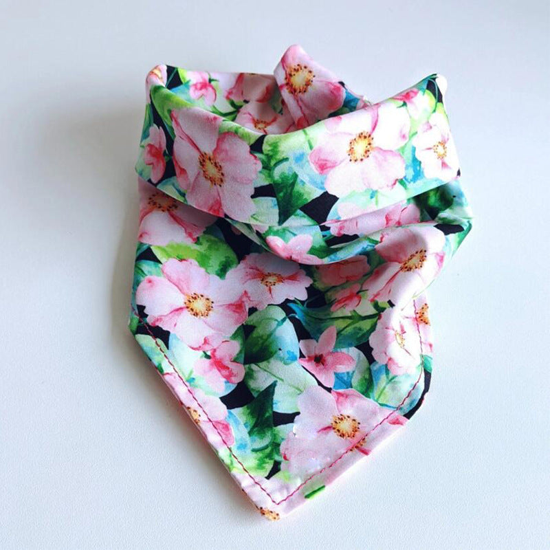 Double printed cotton pet scarf