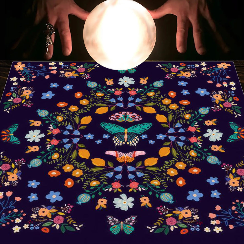 Tarot Tablecloth Cloth Cushion Tarot Moon Sun Lucky Tree Flannel Tablecloth