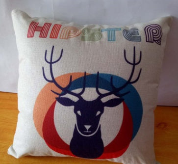 Cartoon Linen Backing Block Back Cushion