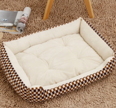 Kennel pet supplies in the large dog pet nest Golden Retriever dog bed autumn and winter cotton dog mat