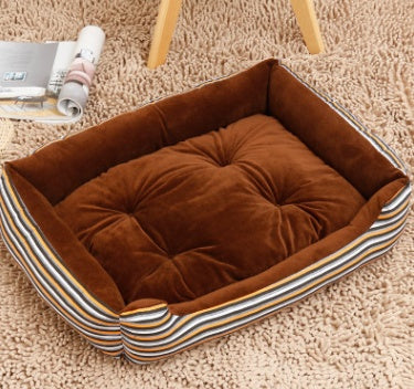 Kennel pet supplies in the large dog pet nest Golden Retriever dog bed autumn and winter cotton dog mat