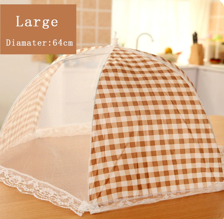 Dust-proof folding food dish cover anti-fly table cover table cover