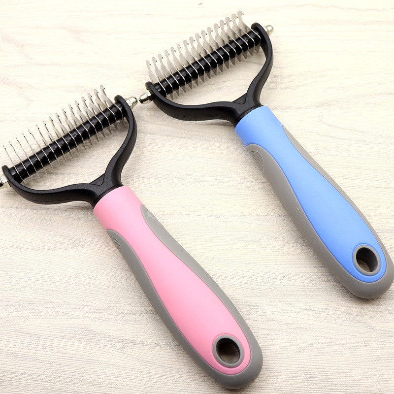 Pet Long-haired Dogknot Comb Double-sided Blade Dog