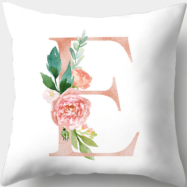 Letter Flowers Valentine's Day Digital Printing Pillowcase