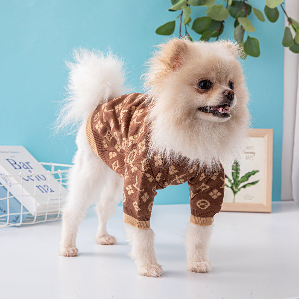 Pet Sweater Autumn And Winter Thick Warm Dog Clothes