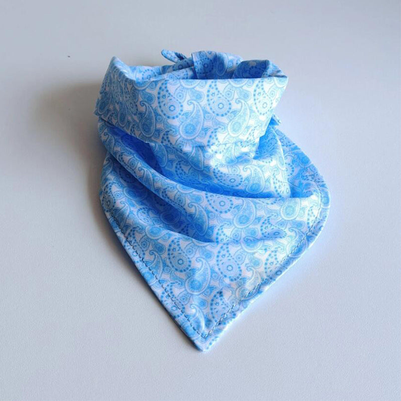 Double printed cotton pet scarf