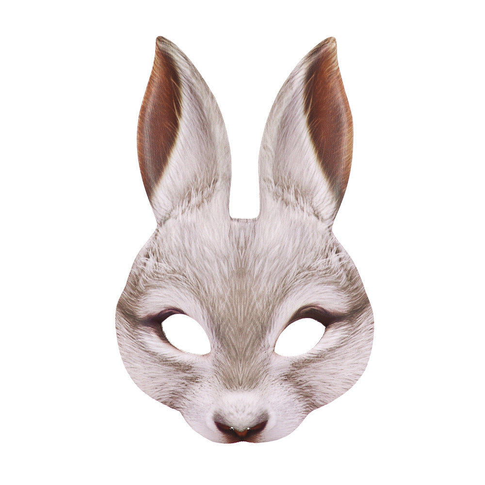 Carnival Party Masquerade EVA Half Face Rabbit Animal Mask