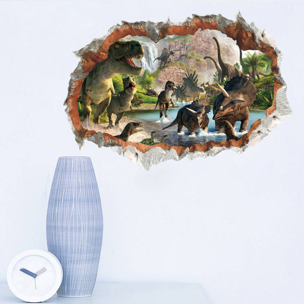 Dinosaur Walls Through Children's Room Wall Decoration