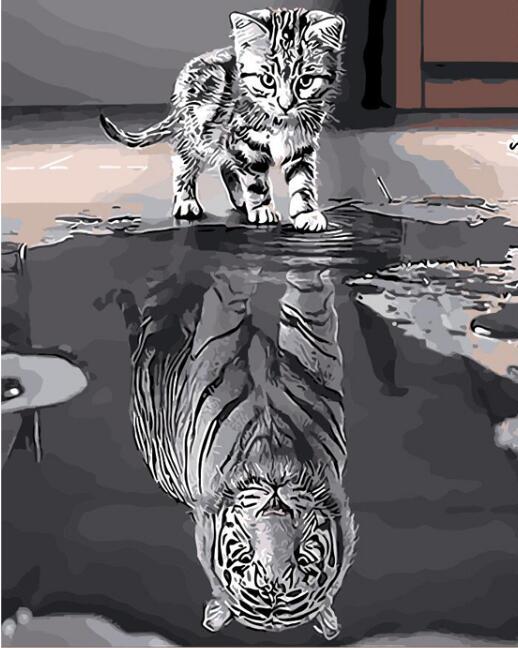 Cat to Tiger Painting