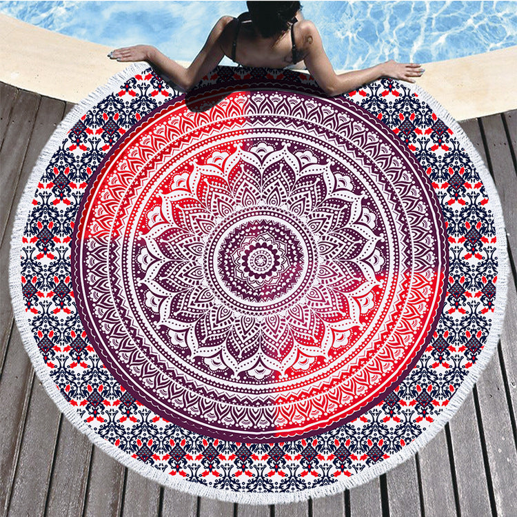 Printed beach towel microfiber