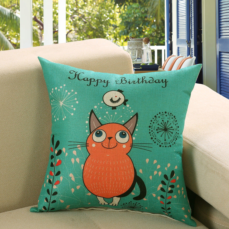 Printed sofa cushion cover