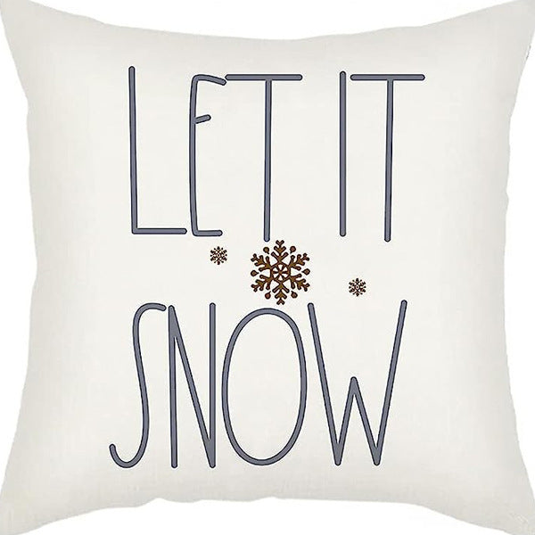 Winter Series Throw Pillow Cover Linen