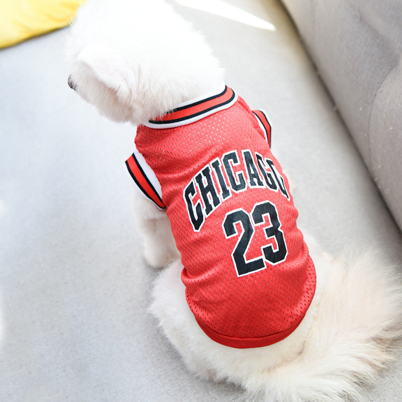 Pet Clothes Basketball Vest Large Mesh Summer Dog Clothes