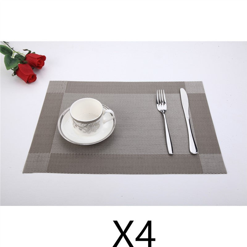 Pure Color Hotel Restaurant Heat Insulation Pad Non-Slip Dustproof Placemat Table