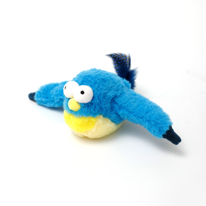 Pet Plush Toy Making Sound Electric Fish Jumping Winged Bird