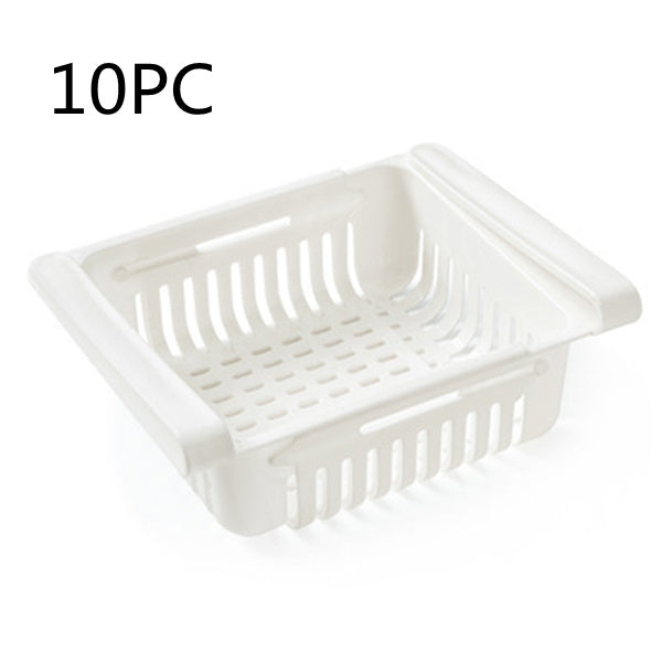 Refrigerator Storage Basket Stretchable Multifunction Kitchen Refrigerator Storage Box