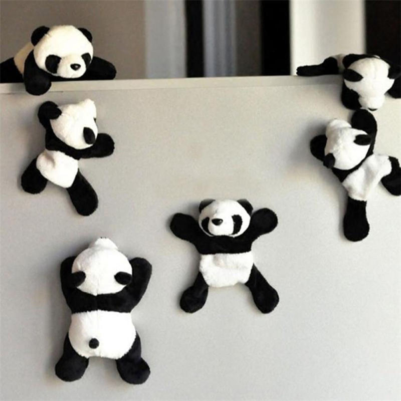 Soft Plush Panda Fridge Magnet Set of 6 pcs