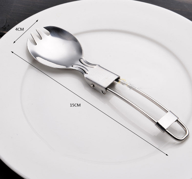 Stainless steel folding tableware