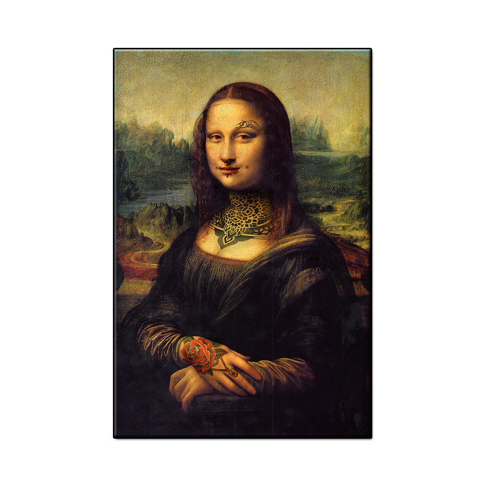 Mona Lisa Pattern Art Canvas Poster