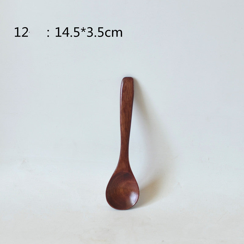 Small Customized Lettering Japanese Children Wooden Soup Spoon