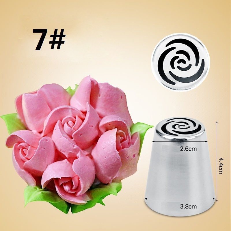 7 Pcs Cream Stainless Steel Russian Icing Piping Nozzle for polishing Pastry Tools Cupcake Tips Kitchen Accessories