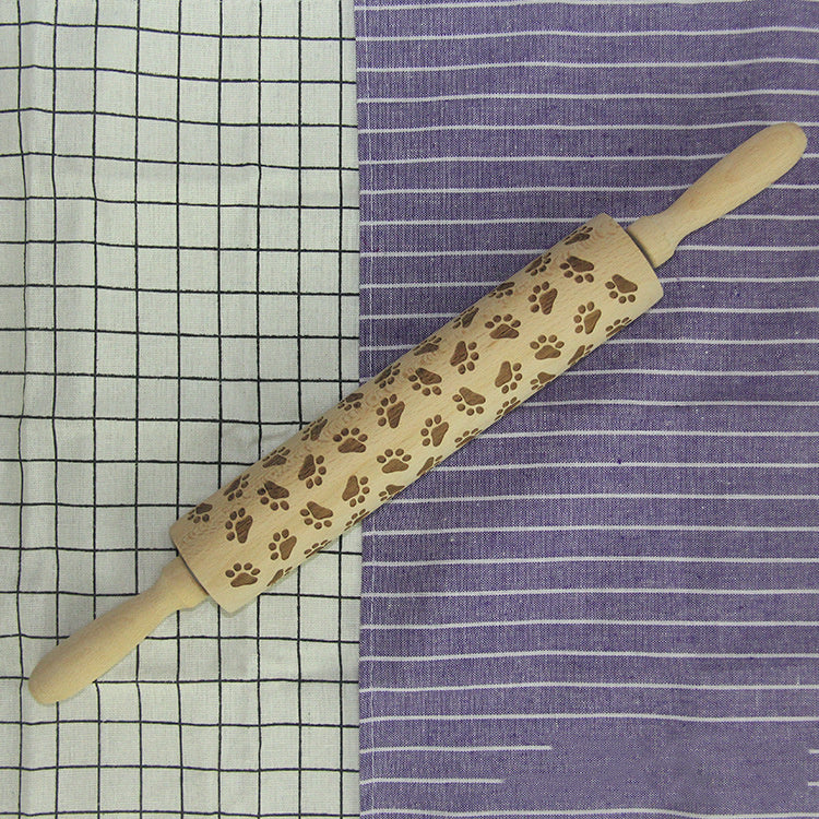 roller printed cookie dough stick