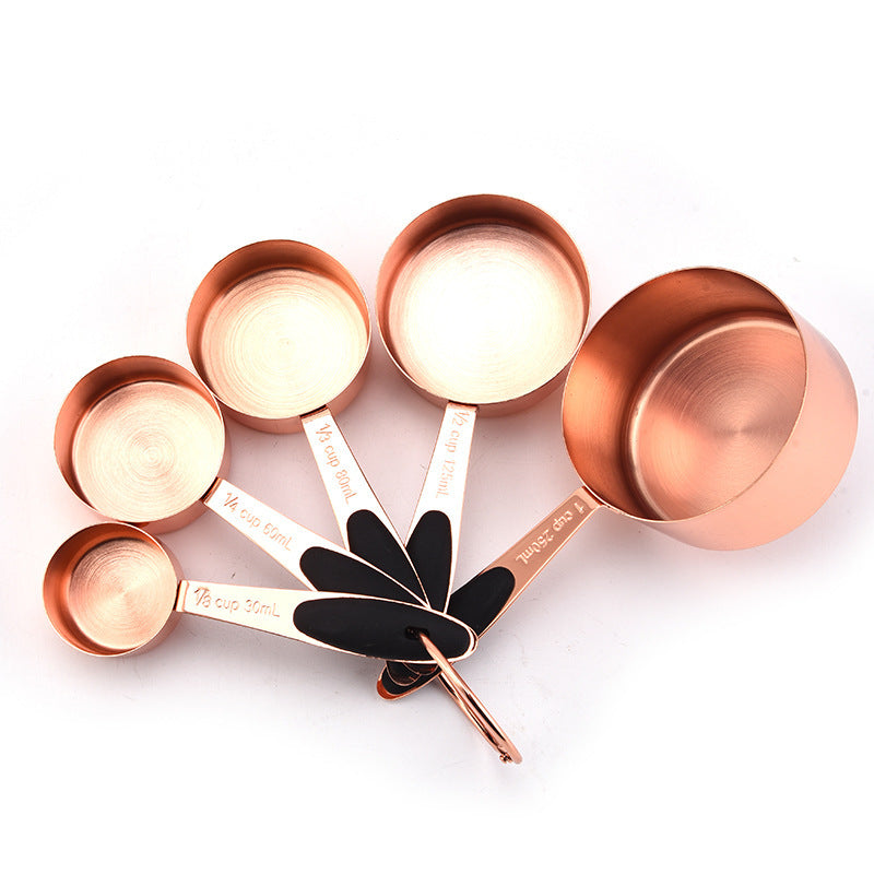 Rose gold measuring cup baking tools stainless steel