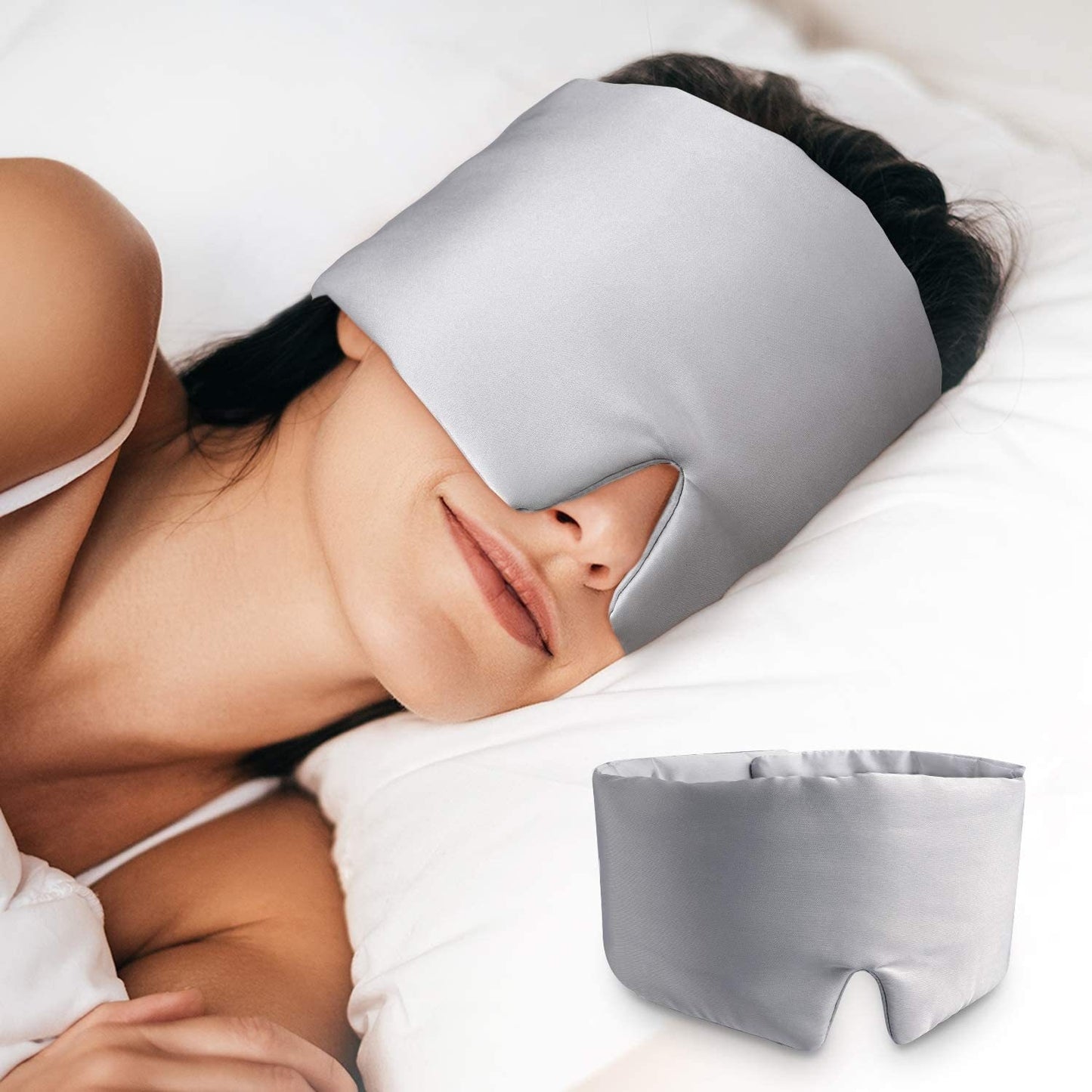 Long Sleep Shading Not Tight Ear All-inclusive Eye Shield Artificial Silk Cold Soft Eye Mask