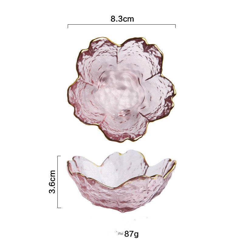 Japanese Hammer Pattern Sakura Glass Sauce