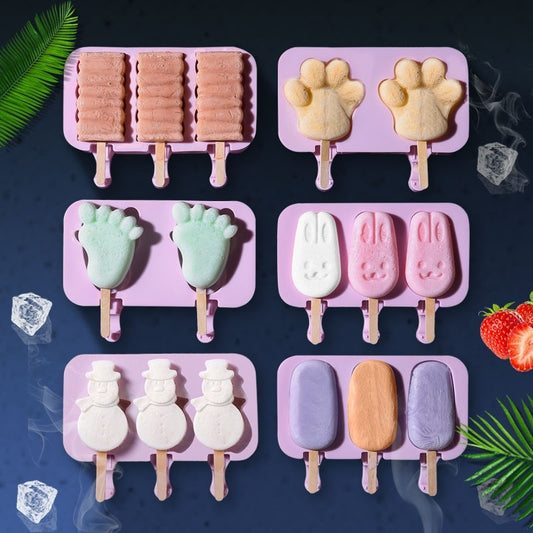 Silicone mould for ice cream household