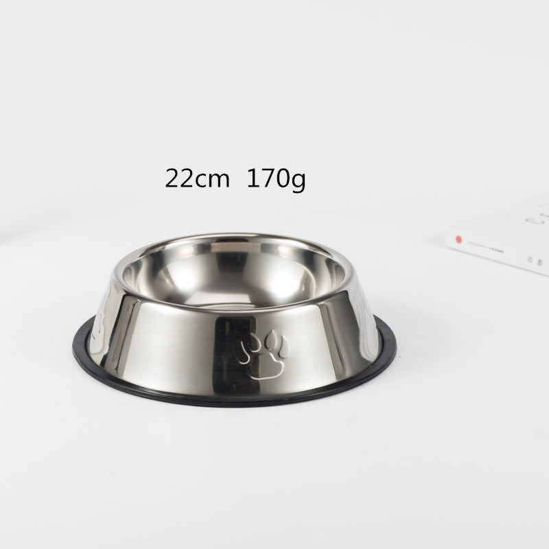 Stainless steel dog bowl