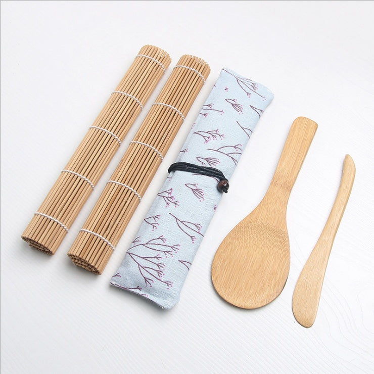 Sushi mat chopsticks spoon set