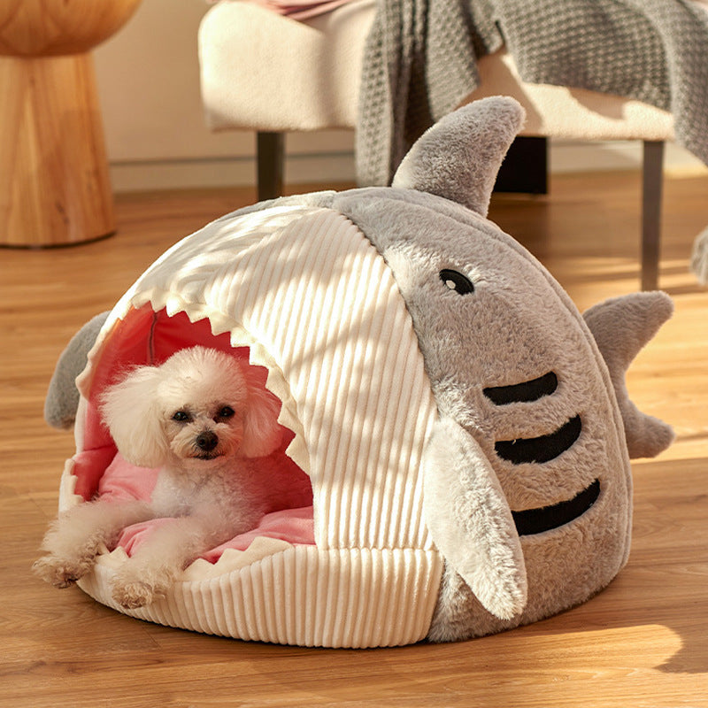 Shark Cat Kennel Dog Kennel Warm Yurt Semi-closed Four Seasons Universal