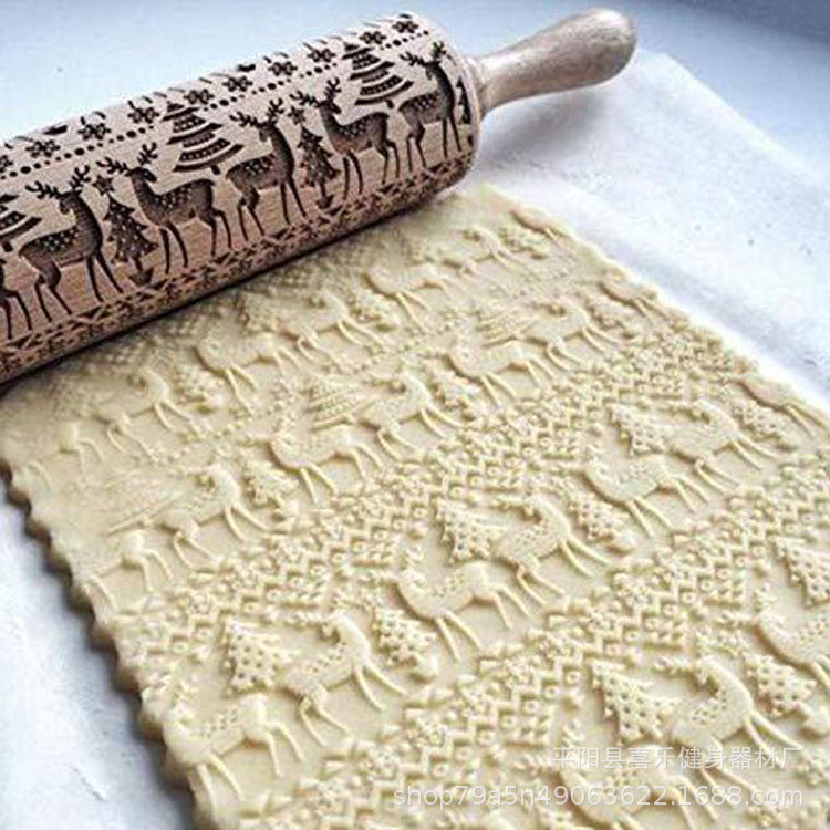 roller printed cookie dough stick