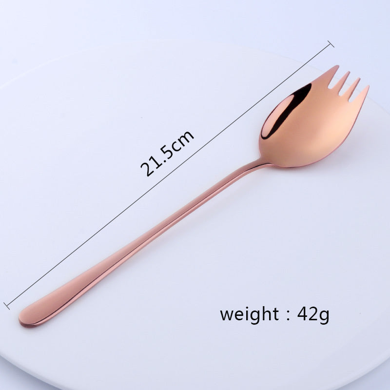 304 stainless steel thickened two-in-one spoon fork