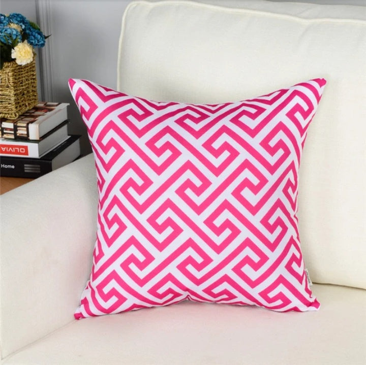 Geometric short plush pillowcase cushion cover