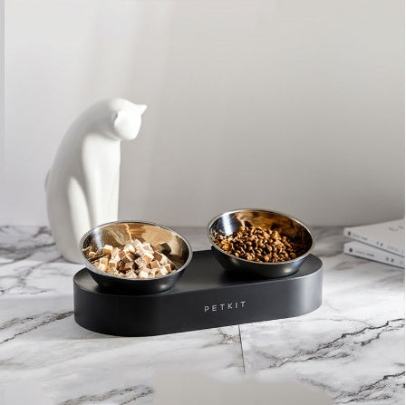 Stainless Steel Pet Adjustable Feed Bowl Double Feeder