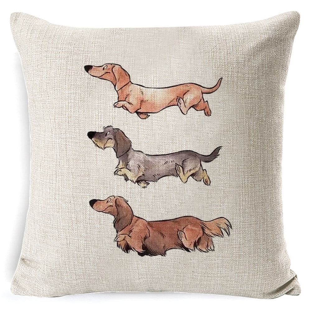 Pillow Case 45*45 Vintage Dog Cotton