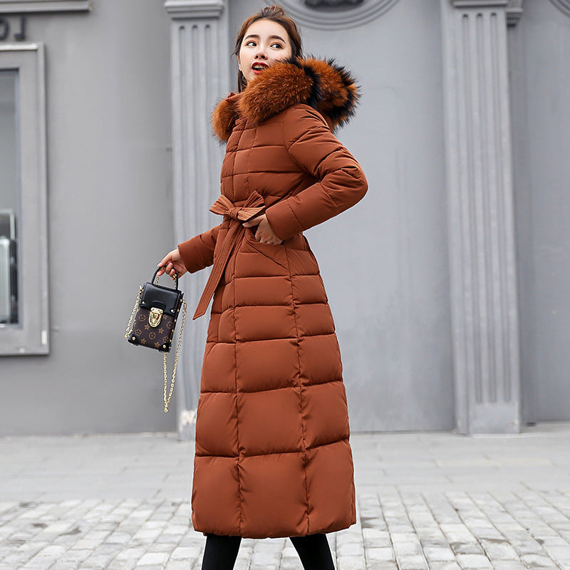 Slim-fit Over-the-knee Padded Cotton Coat Winter Coat