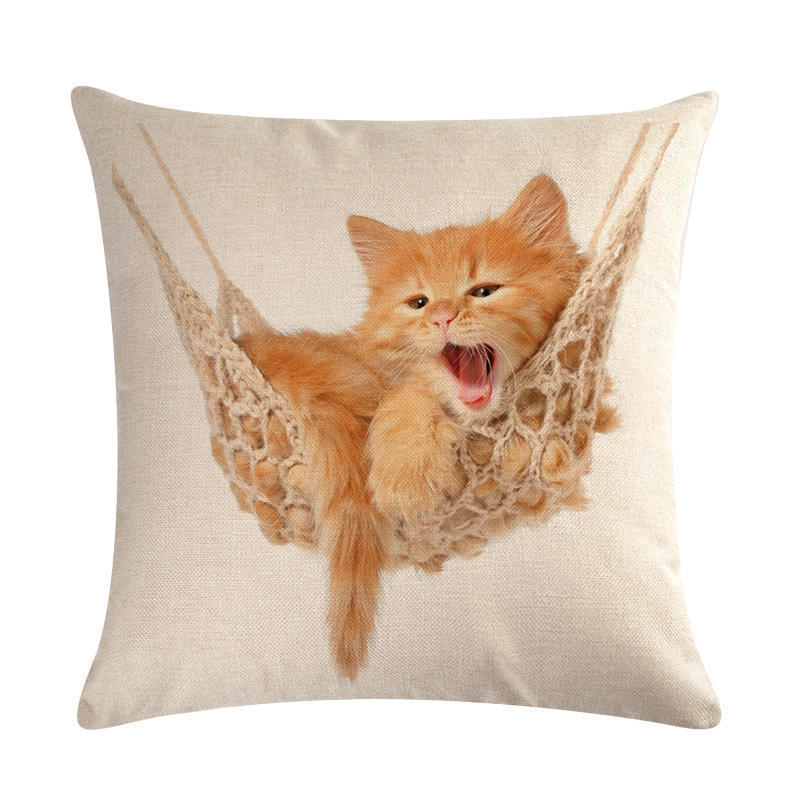 Cute cat hug pillowcase